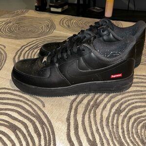 Supreme Black Leather Sneakers